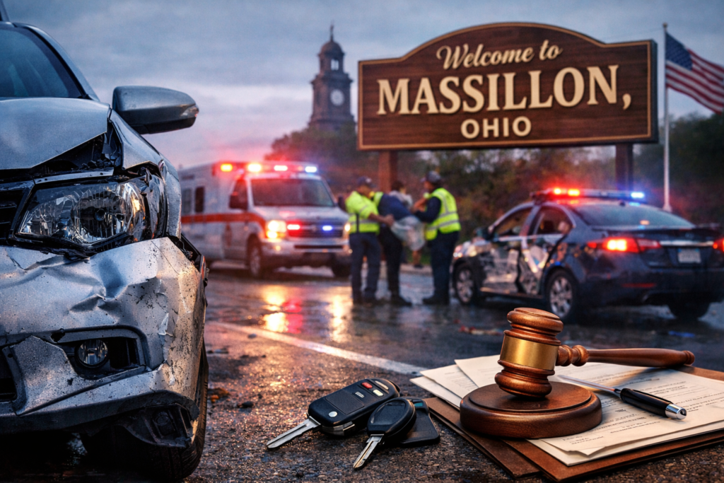 Car accident lawyer in Massillon helping an injured driver understand next steps after a crash in Ohio