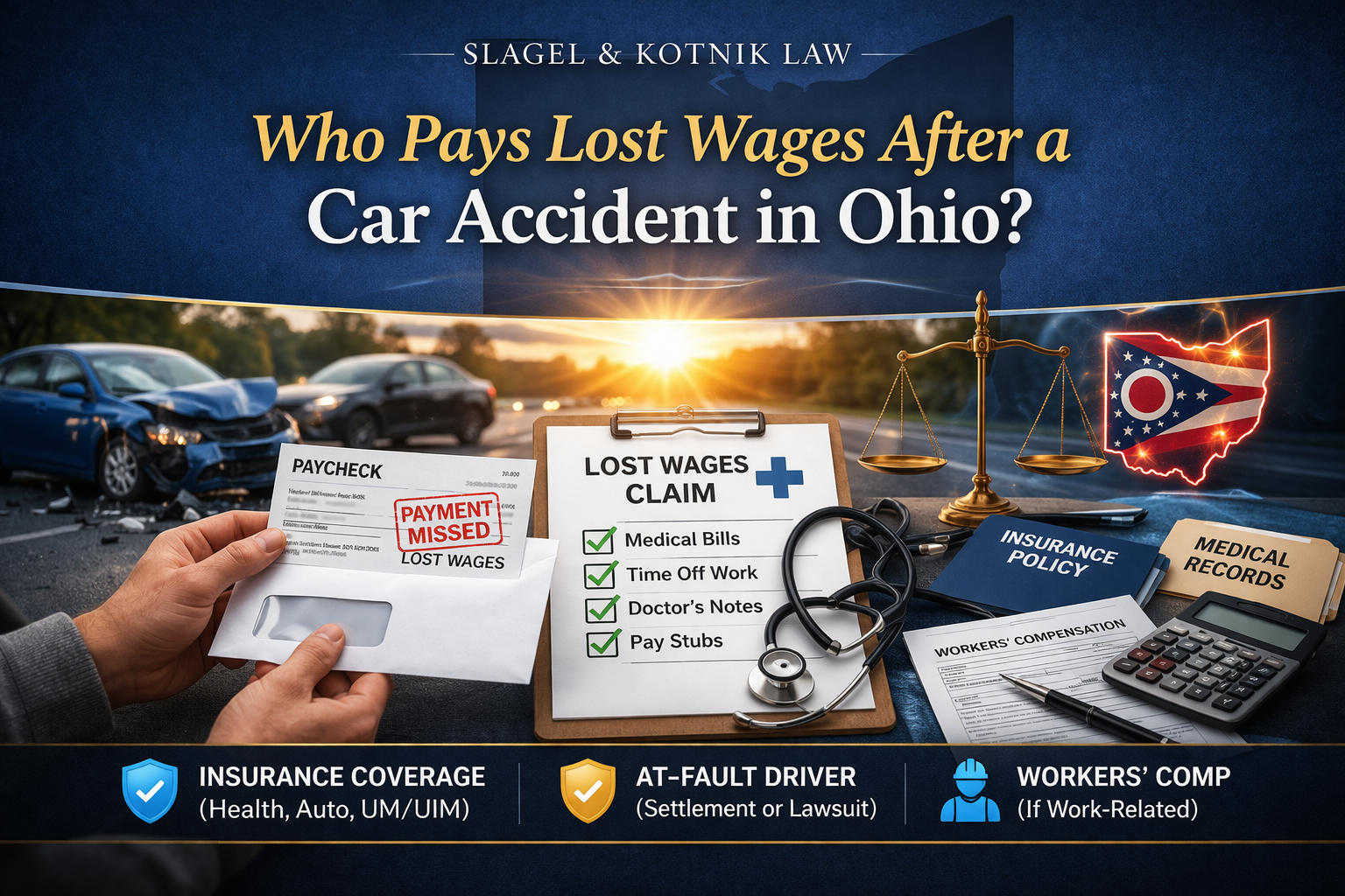 Who Pays Lost Wages After a Car Accident in Ohio