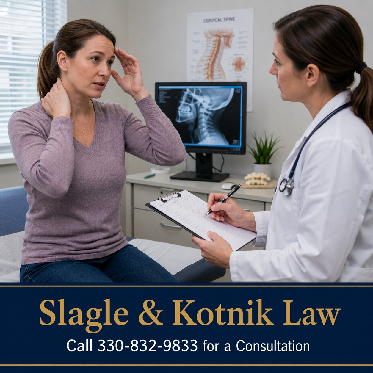 Insurance Adjuster After an Ohio Car Accident Ohio car accident victim speaking with an insurance adjuster after developing delayed injuries
